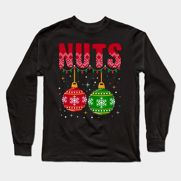 Chestnuts Matching Family Funny Chest Nuts Christmas Couple Long Sleeve T-Shirt by DenverSlade